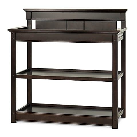 Child Craft Ellicott 2-Shelf Dressing Table in Rich Java,Non-toxic finish