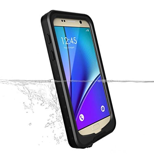 Galaxy Note 5 Waterproof Case, Vcloo Galaxy Note 5 Underwater Case With Kickstand, Dust Proof, Snow Proof, Shock Proof Case, Heavy Duty Protective Carrying Cover Case for Galaxy Note 5 (Black)