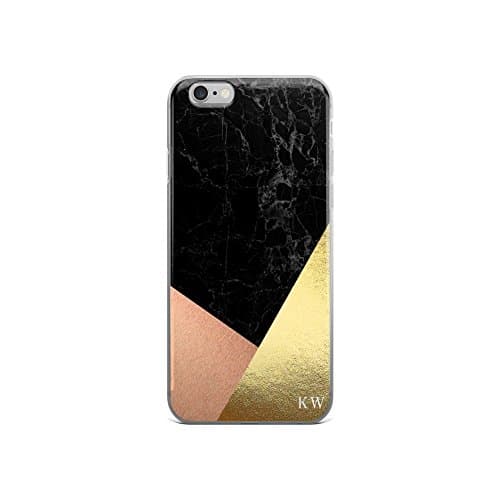 Monogram - Marble Black Gold Rose Phone Case, iPhone 5/5s/SE Case, iPhone 6 Plus/6s Plus Case, iPhone 6/6s Case