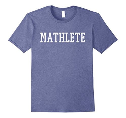 Men's Cool Math Mathlete T-shirt for Mathematics Athlete Medium Heather Blue
