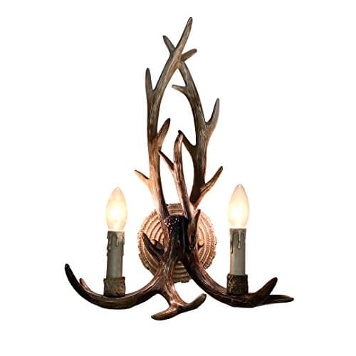 Antler Wall Sconces 2 Light 14.5" Diameter X 19" Tall 1020TD-2 BR