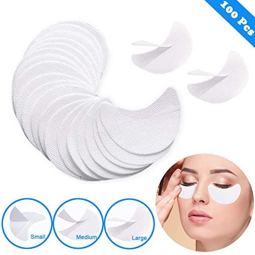 Eyeshadow Stencils - Eyelash Extensions Eye Makeup Template Stickers Kits Professional Disposable Eye Shadow Shields Fast Eyeliner Guide Lint Free Non-Woven Lip(100pcs-L)