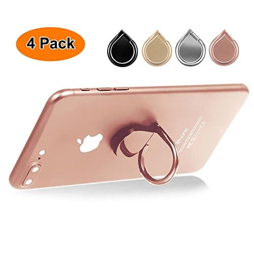 Cell Phone Ring Stand Holder, Benfiss 4-Pack 360°Rotation Magnetic Phone Grip Kickstand, Universal Finger Ring Stand for iPhone X, 8, 8 Plus, 7, 7 Plus, 6S, 6, 6S Plus, Samsung Galaxy