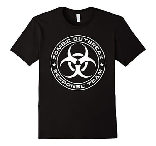 Men's Zombie Outbreak Response Team T-Shirt Medium Black
