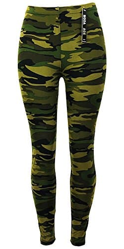 Moda Age Juniors &amp; Kids Ultra Soft Best Patterned Printed Leggings - (S/M &amp; L/XL Sizes) (Kids S/M (3-5yrs), Camouflage)