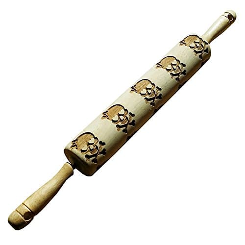 Rolling Pin - Girl Skull with Bow