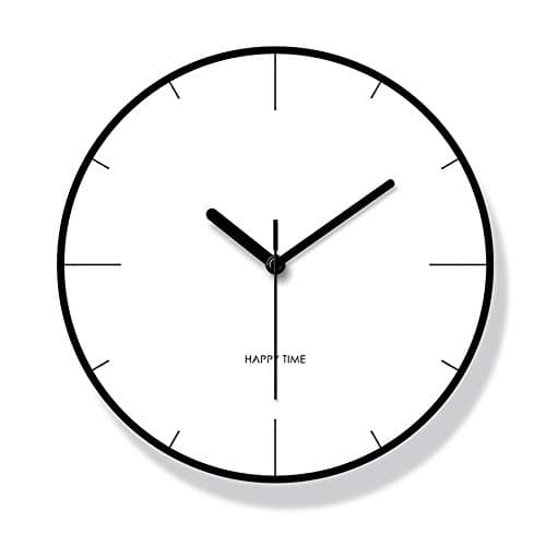 UKE Silent Wall Clock, 12 Inch Roman Numeral Round Clock Silent Non Ticking Battery Operation for Home Kitchen Living Room Restaurant Cafe Decorative