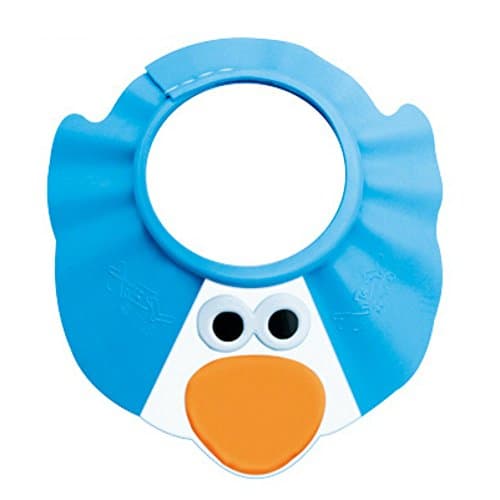 Baby Adjustable Durable Shower Shield Bath Visor - BPA Free (Blue)