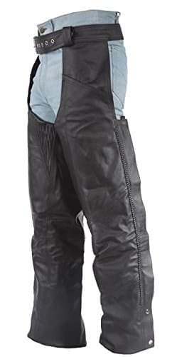 Mens Braided Leather Motorcycle Chaps 6XL