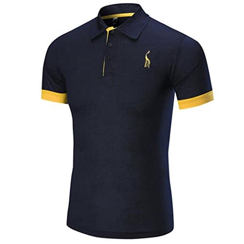 Summer Men Short Sleeve ☀Kstare Men's Classic Solid Soft Stretch Short Sleeves Polo T-Shirt
