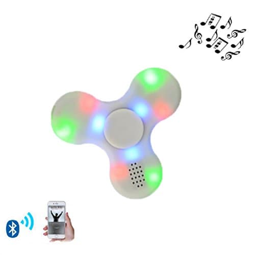 Light LED Color Mini Bluetooth Speaker Music Fidget Spinner Creative Toy White