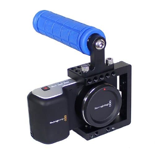 ZMcamera Mini BMPCC Cage Blackmagic Pocket Case With Handle Dslr Cage DSLR Rig By BMPCC Cage Blue