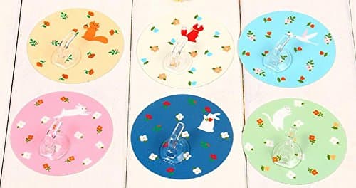 ROPONAN 6 PACK Mounting Type Heave Duty 11lbs Large Waterproof Paint Hooks Holder Organizer Fits Bag Hanger Coat Towels Rack Originality Clothing