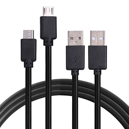 2 Pack Charger Cable for Huawei Mate 10 Lite, Kindle Fire, Kindle Paperwhite, Kindle Oasis, Kindle Fire 8/7, Android/Windows/PS4/Xbox Data Sync USB Charging Cords 3.3ft (Black)