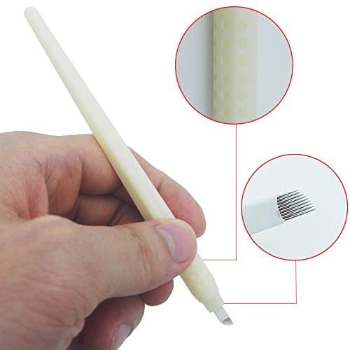 CHOOSE-IT Microblading Supplies Signature Microblading Disposable Pen Microblading Kit Eyebrow Makeup Disposable Sterile Microblades Pack of 10 (9F)