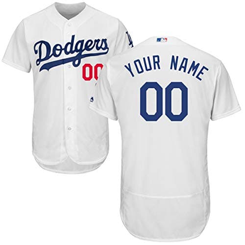 Men's Customized Embroidered Any Name Any Number Base Custom Los-Angeles-Dodgers Jersey DIY Baseball Team Shirt