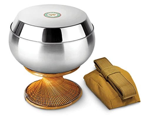 Premium Stainless Steel Bowl Monk (Size 9") with Requisites (Shaver, String, Needle, Pot of Water)