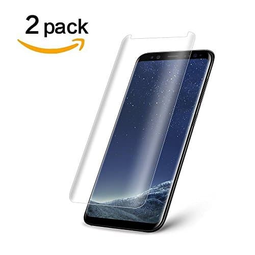 Galaxy S8 Tempered Glass Screen Protector, [2 PACK] WEIPAI PREMIUM Strengthened Clear Anti-Bubble Scratch Proof for Samsung Galaxy S8 [98% Half Cover][Case Friendly]