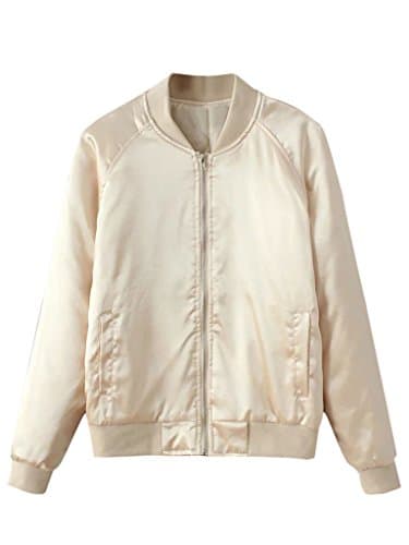 Women's Bomber Jacket Zip Up Lightweight Classic Short Jacket Baseball Jacket Coat