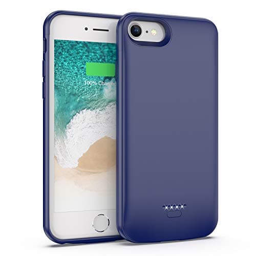 iPhone 6 6s 7 8 Battery Case, Rechargeable Extended Battery Charger Case for iPhone 6 6s 7 8 (4.7 inch) 4000mAh Portable Protective Charging Case (Blue)