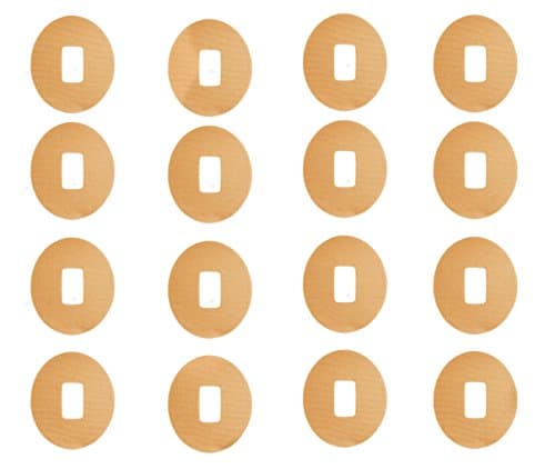 16 Pcs Adhensive Patches for Dexcom G4/G5 Ellipse Shape Waterproof Long Lasting Enough on Skin and Pre-Cut (Skin)