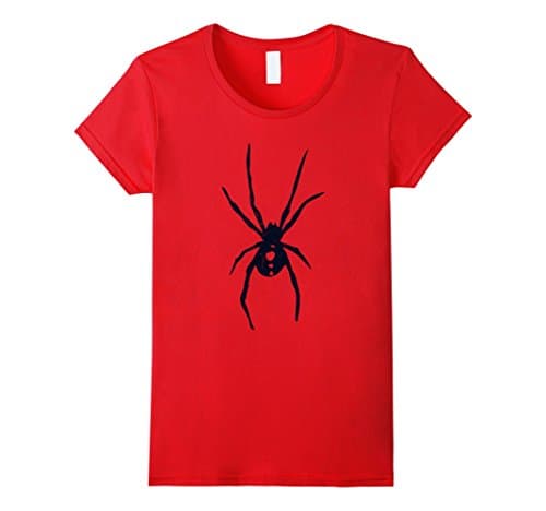Womens Halloween Spider T-Shirt Medium Red