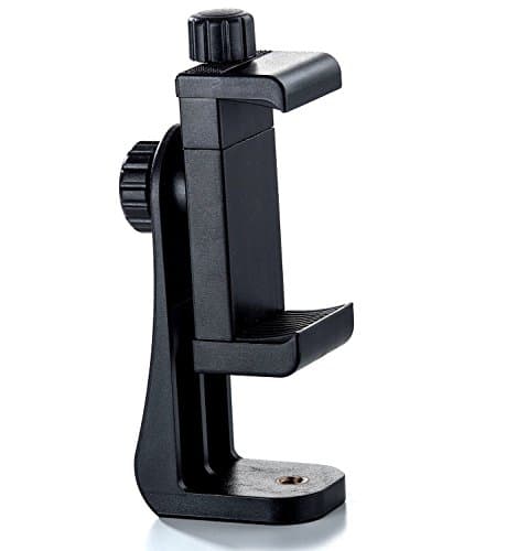 Universal Cell Phone Tripod Mount/Vertical Bracket Holder Adapter Clamp for iPhone/Samsung Galaxy/Nexus Use on 1/4 Tripod, Monopod, Selfie Stick, and More