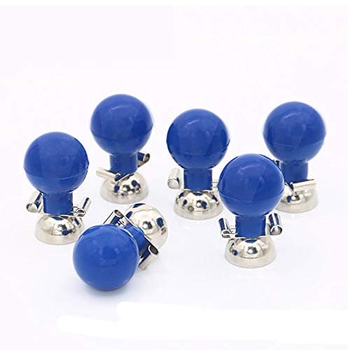 Suction Cup Ball, 6 Pcs 3.0/4.0 Universal Chest Suction Ball, Silicone Suction Ball, Body Condition Measurer Suction Ball Connectors, Lead Line Ball, Dual-Hole Universal Chest Suction Ball (Deluxe)