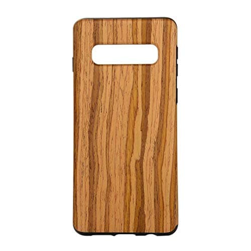 Galaxy S10 Plus Case,Duolla Galaxy S10 Plus Wood Grain Outside Soft TPU Silicone Hybrid Case Cover Slim Flexible Rubber Bumper Protective Case for Samsung Galaxy S10 Plus-Brown