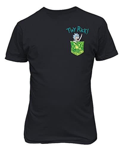 KING THREADS Rick and Morthy Picke Tiny Rick Pocket Shirt TV Funny Mens T-Shirt