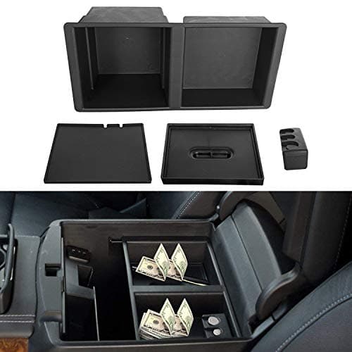 ZHUBANG Center Console Organizer Tray Front Floor Insert Replacement for Select 2014-2018 Silverado Sierra Tahoe Suburban Yukon GM Center Silverado