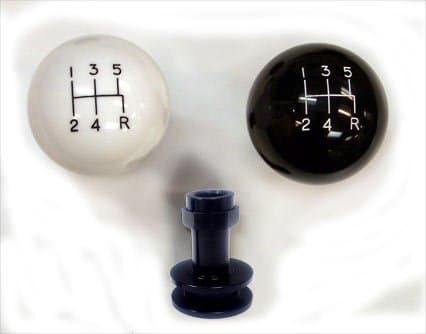 Shiftworks GT1-55-Speed GT White Shift Knob &amp; Boot Retainer