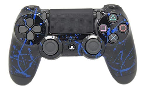 Hand Airbrushed Color Burst Playstation 4 Custom Controller (Blue)