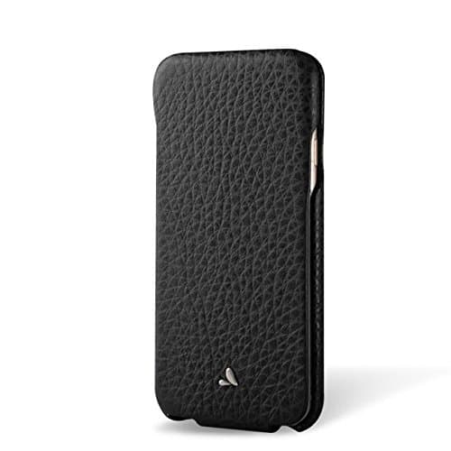 Vaja Cases Top iPhone 7 Leather Case - Magnetic Closure - Full Leather Protection - Floater Black / Cat Rosso