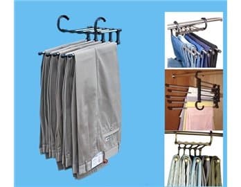 5-In-1 Multi-layers Pants Trousers Hanger Rack (Silver)