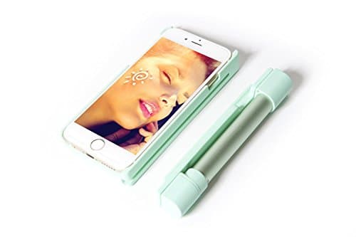 Selfie Stick & iPhone 6 Case Designed Cover, 2 in 1, (Light Green)
