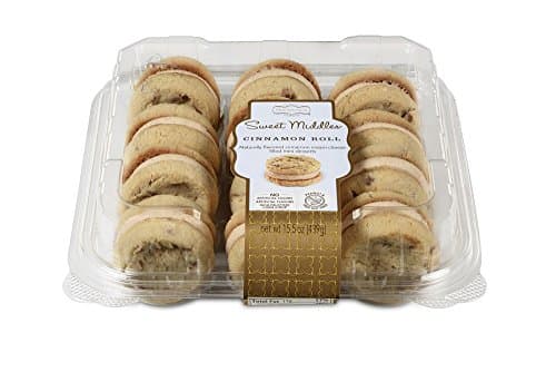 Our Specialty Sweet Middles, Peanut and Tree Nut Free, Mini Cream Filled Sandwich Cookies, Cinnamon Roll, 12 Cookies per Pack, Pack of 2