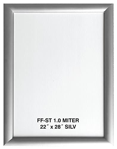 22x28 Silver Aluminum Snap Frame 1.0" Profile, Wall Mounted