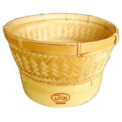 Thai New Idea Automatic Sticky Rice Bamboo Steamer Basket for Use with Electronic Rice Cooker