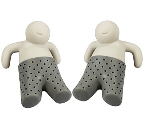 Kitchen Mr. And Ms. Tea Infuser - Super Cute Silicone Loose Leaf Herbal Tea Strainer For Large Mug Cup - Easy To Make Tea (Set of 2 )