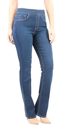 Indigo Society Women's High Rise Modern Mini Boot Pull On Jean