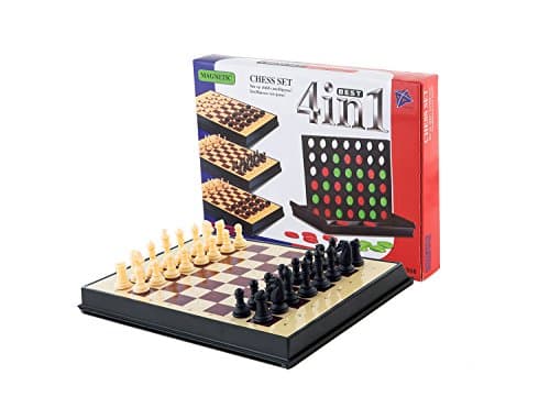 AOQING Chess Set 4 in 1 Magnetic Multipurpose Functional Recycle Material Chess Board Game
