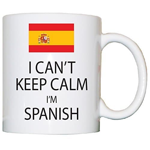 I Can't Keep Calm I'm Spanish - Mug with Matching Coaster (B - Mug Only)