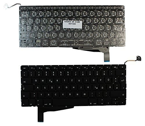 Keyboards4Laptops German Layout Replacement Laptop Keyboard Backlit Version (Without Backlit Board) Black for Apple MacBook Pro A1286 Unibody (EMC 2255)