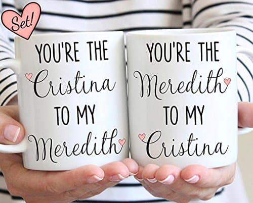 High quality ceramic mug Dishwasher safe Microwave safe White Your my person, You're the meredith to my cristina, your the meredith to my cristina, you're my person mug, you're my person