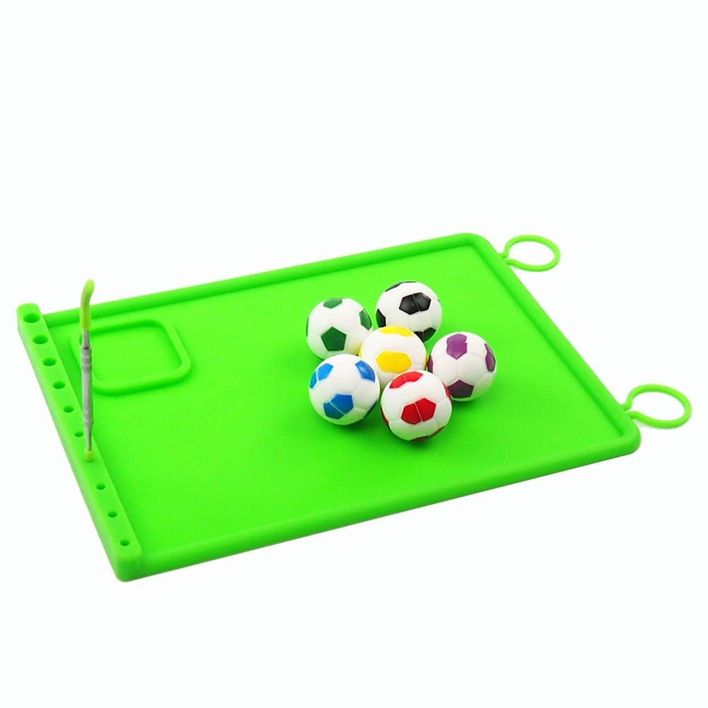 YHSWE FULL SQUARE SET 1 Carving Tool + 1 Non-slip Rectangle Green Mat + 6 Non-stick Wax Football Container