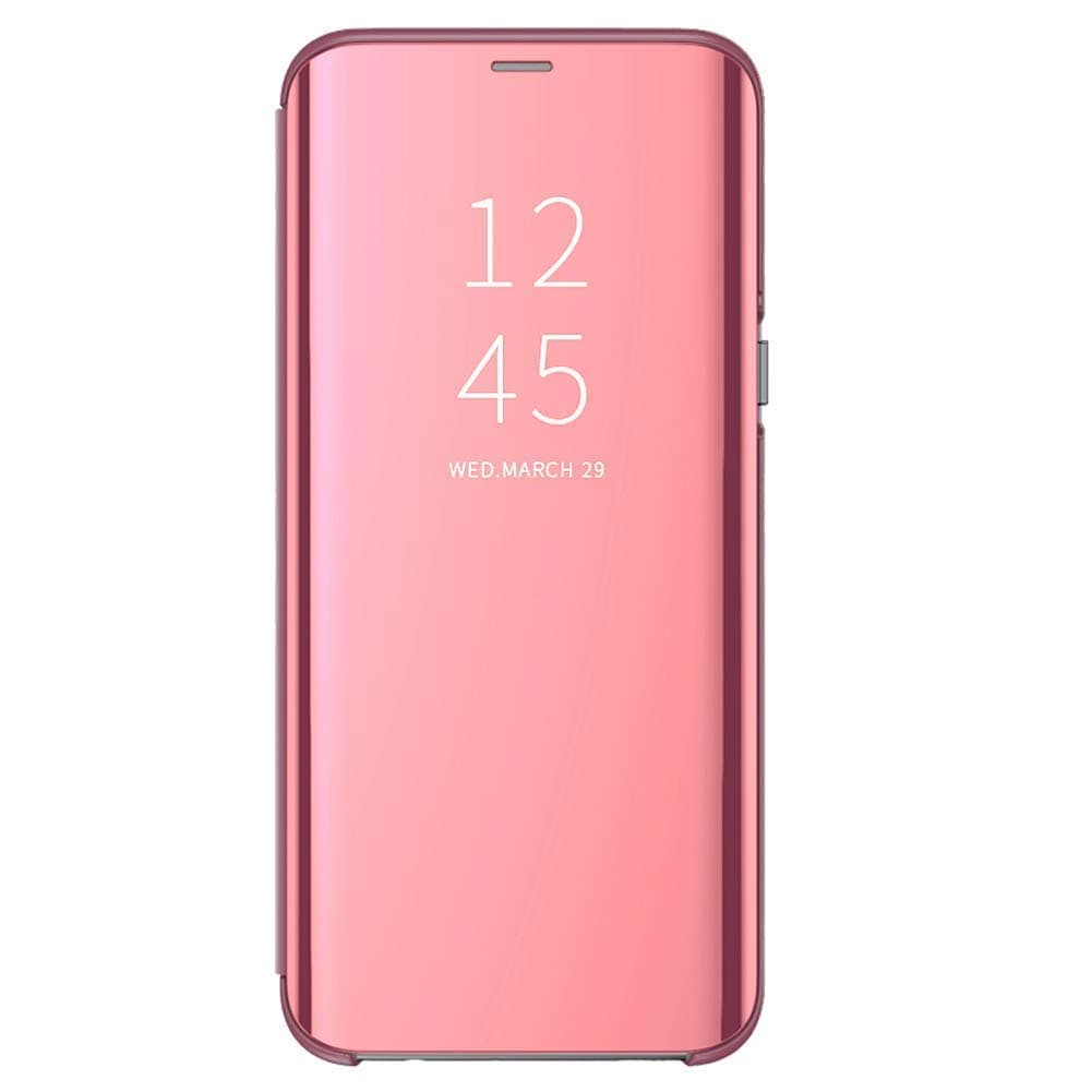 Matop Compatible for Xiaomi Mi A2 Lite Case Mirror Flip Electroplate Translucent Xiaomi Mi A2 Lite Phone Case Clear View Kickstand Elegant Protective Cover Shell for Xiaomi Mi A2 Lite (Rose Gold)