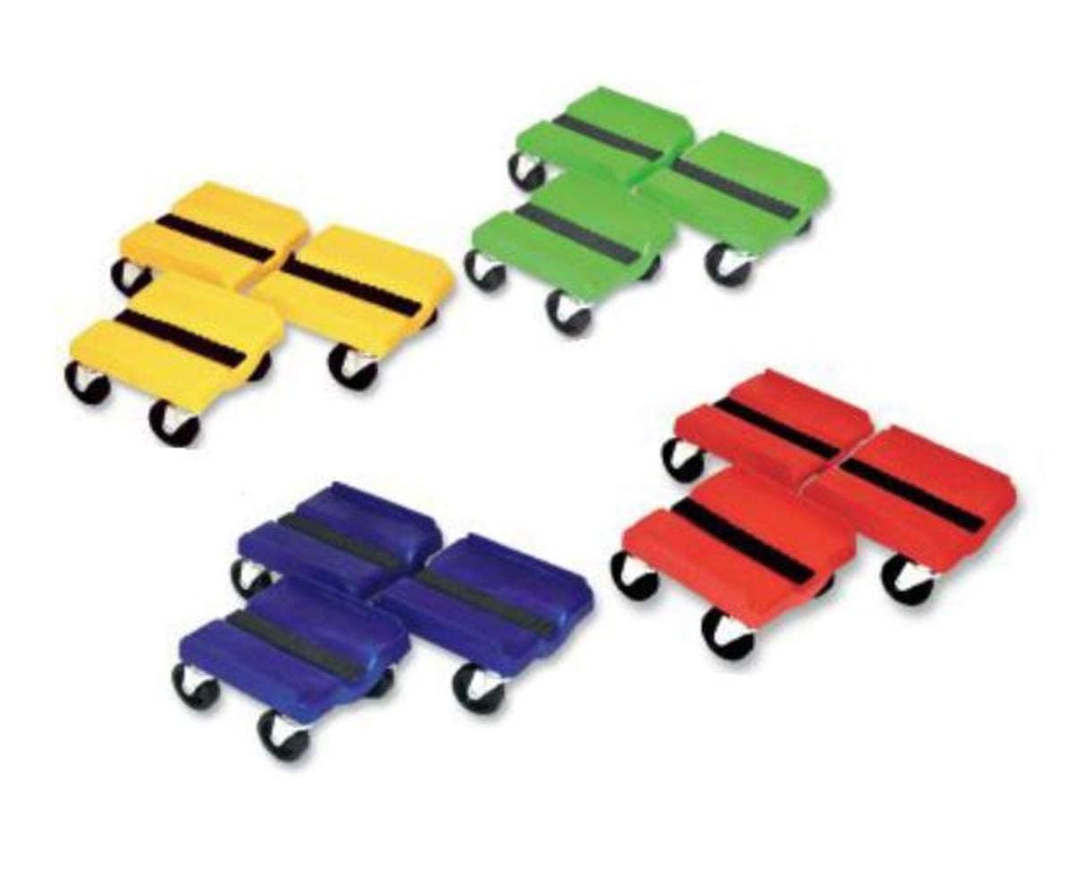 Super Caddy Four Wheel Dolly - 3 Piece Set - Red SS RED