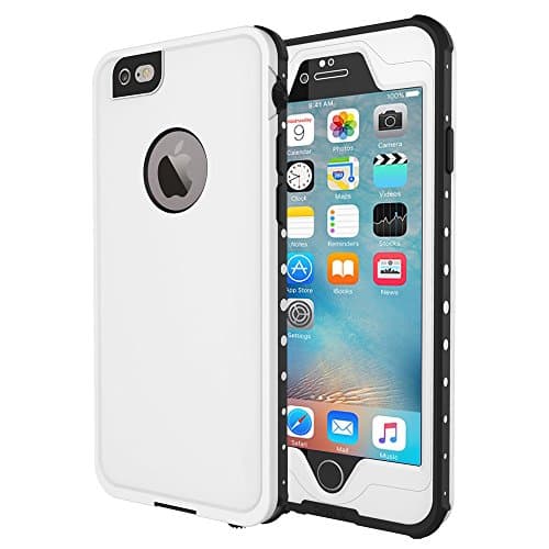 iPhone 6 / iPhone 6 Plus Waterproof Case, IP68 Protection Rating Waterproof Snow-proof Shockproof and Dirt-poof Protective Case for iPhone 6s / iPhone 6s Plus (White, iPhone 6 PLUS / iPhone 6s PLUS)