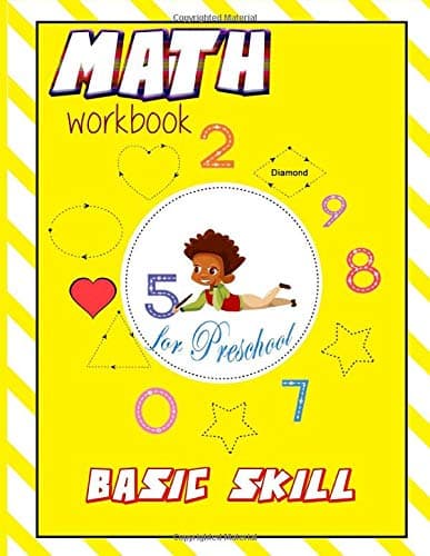 Math workbook Basic skill for preschool: Pen control Number shapes tracing , reading writing and coloring book for kids , homeschool Paperback – Large Print, 30 May 2019